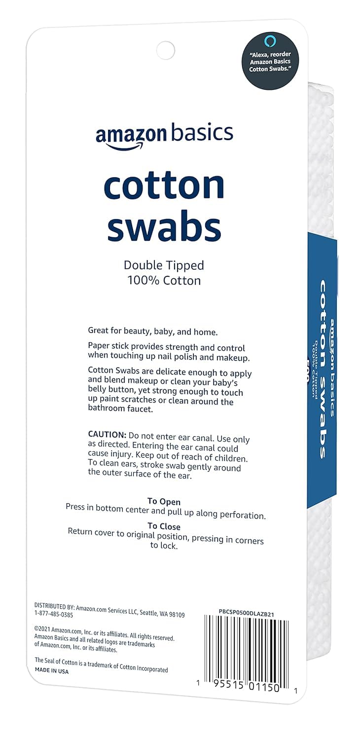 Double-Tipped Cotton Swabs for Personal & Baby Care (500-Count)