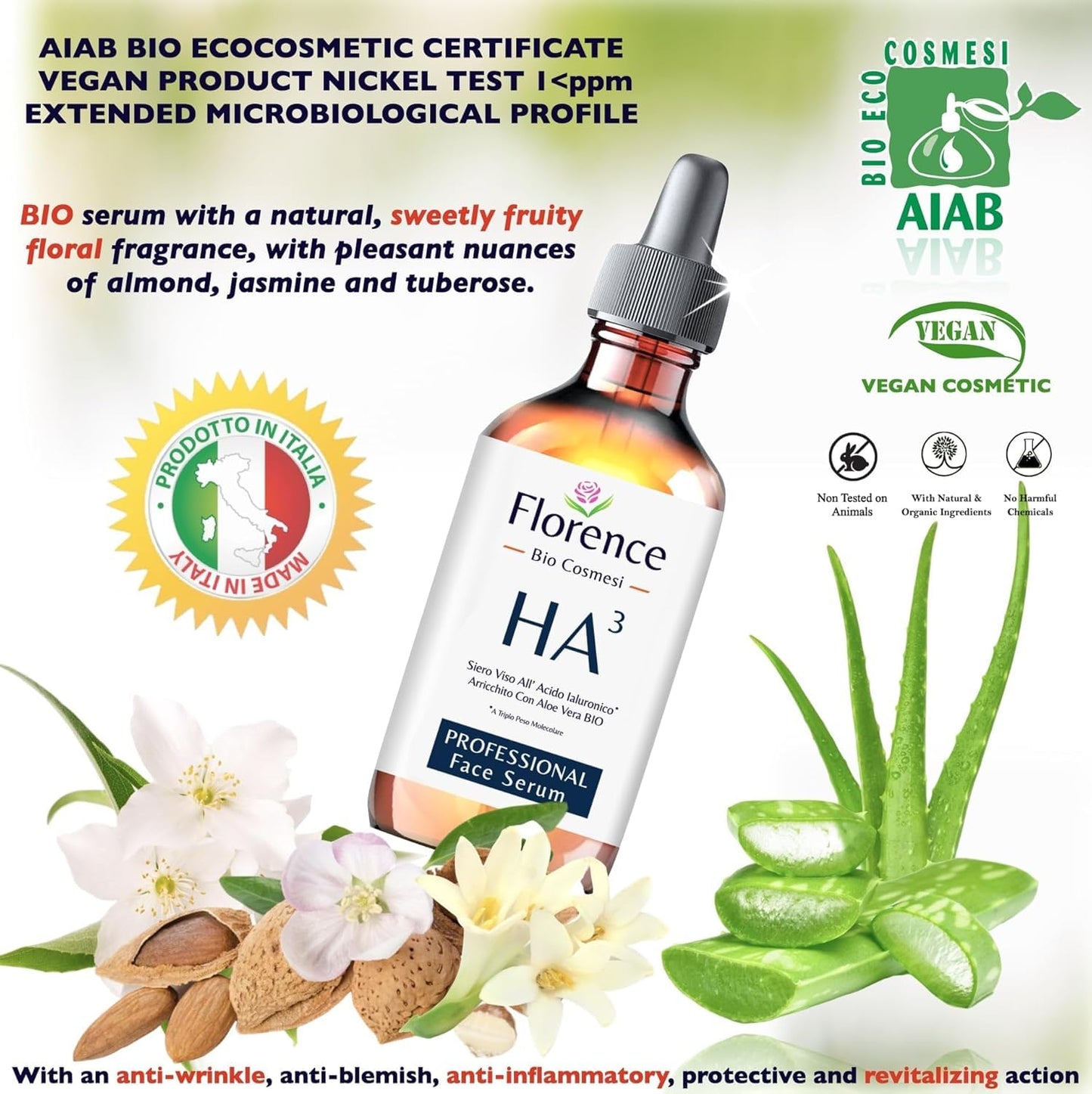 Hyaluronic Acid & Vitamin C Face Serum for Brightening & Hydration (2 oz)