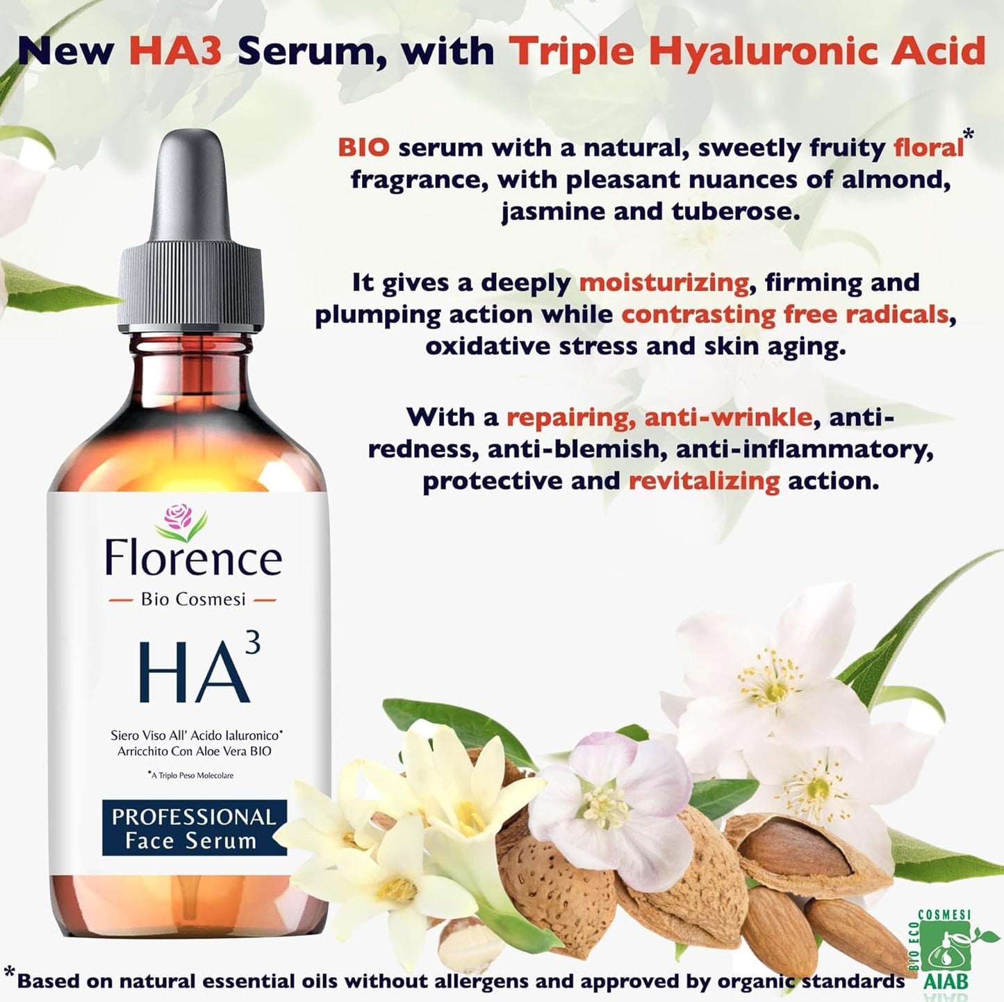 Hyaluronic Acid & Vitamin C Face Serum for Brightening & Hydration (2 oz)