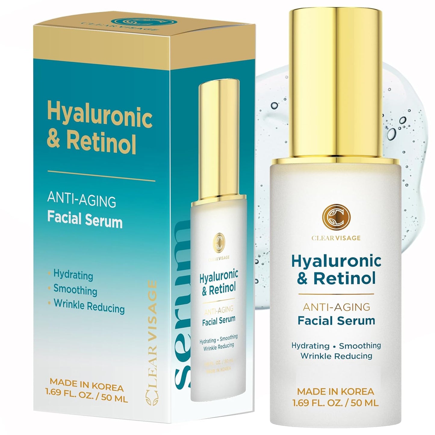 Hyaluronic Acid & Retinol Anti-Aging Face Serum (1.69 fl oz)