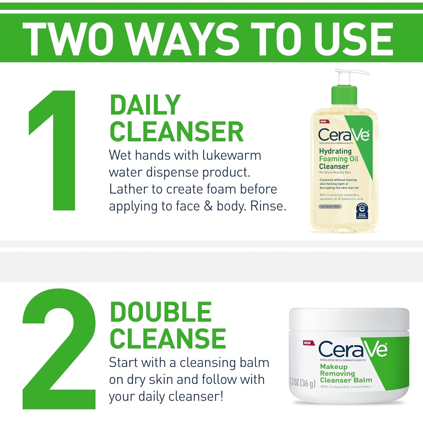 CeraVe Hydrating Foaming Oil Cleanser for Dry Skin (8 fl oz)