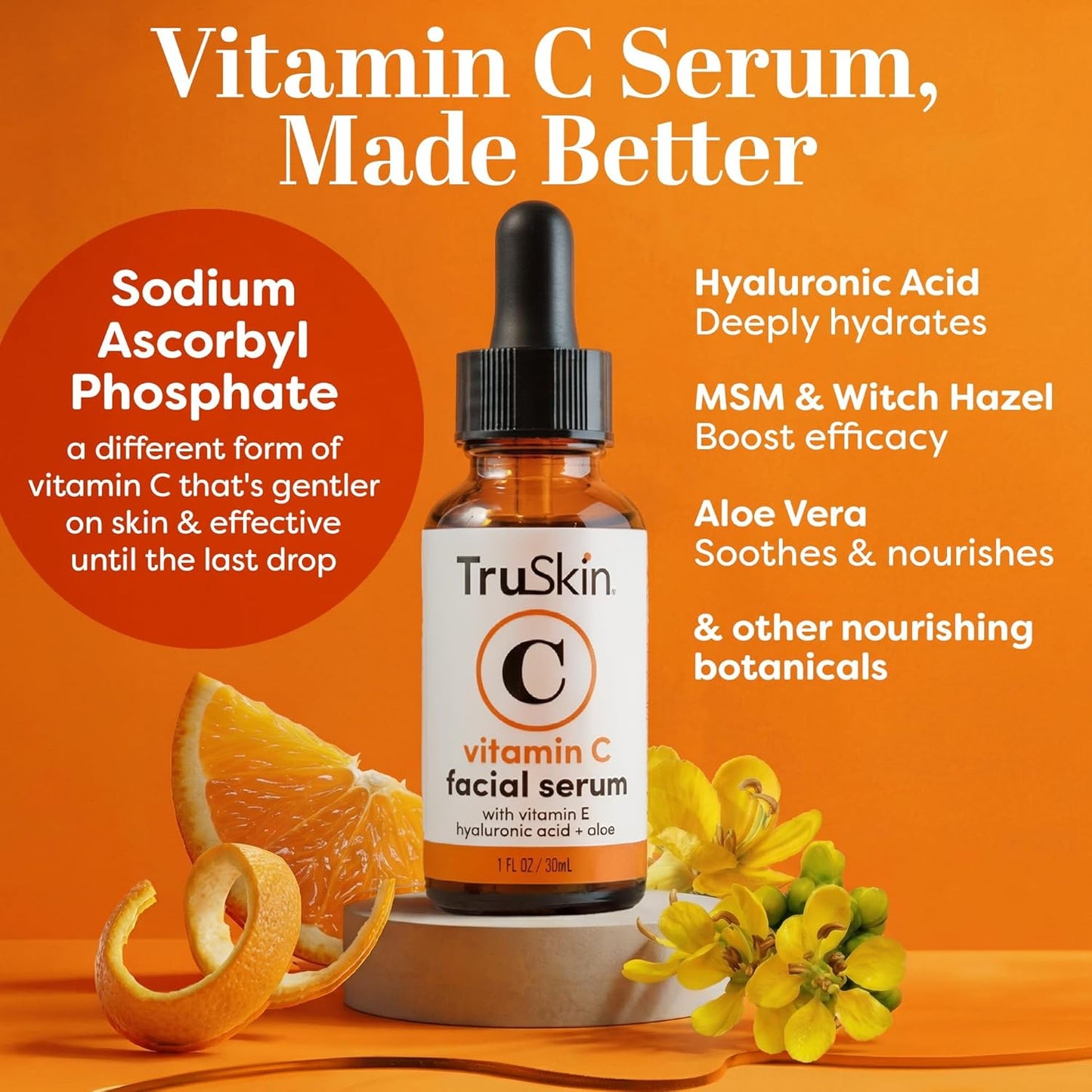 Vitamin C Anti-Aging Face Serum with Hyaluronic Acid (1 fl oz)