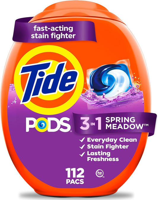 Tide PODS Laundry Detergent Soap Pods, Spring Meadow, 112 Count (Copy)